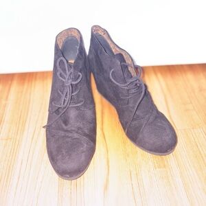 Women's Black Suede Ankle Boots